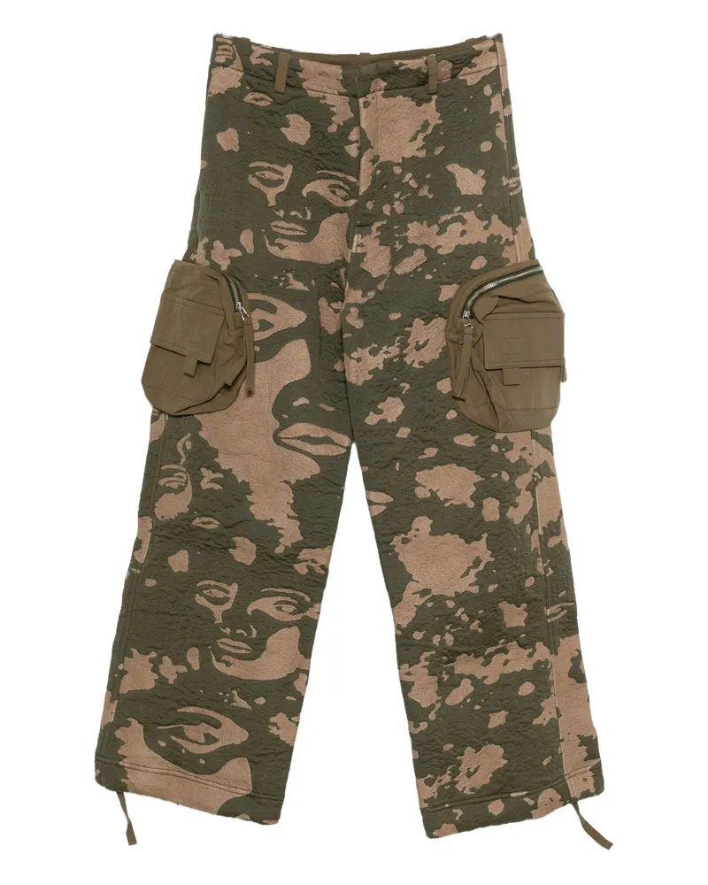 KidSuper Camouflage-pattern Cargo Trousers Green