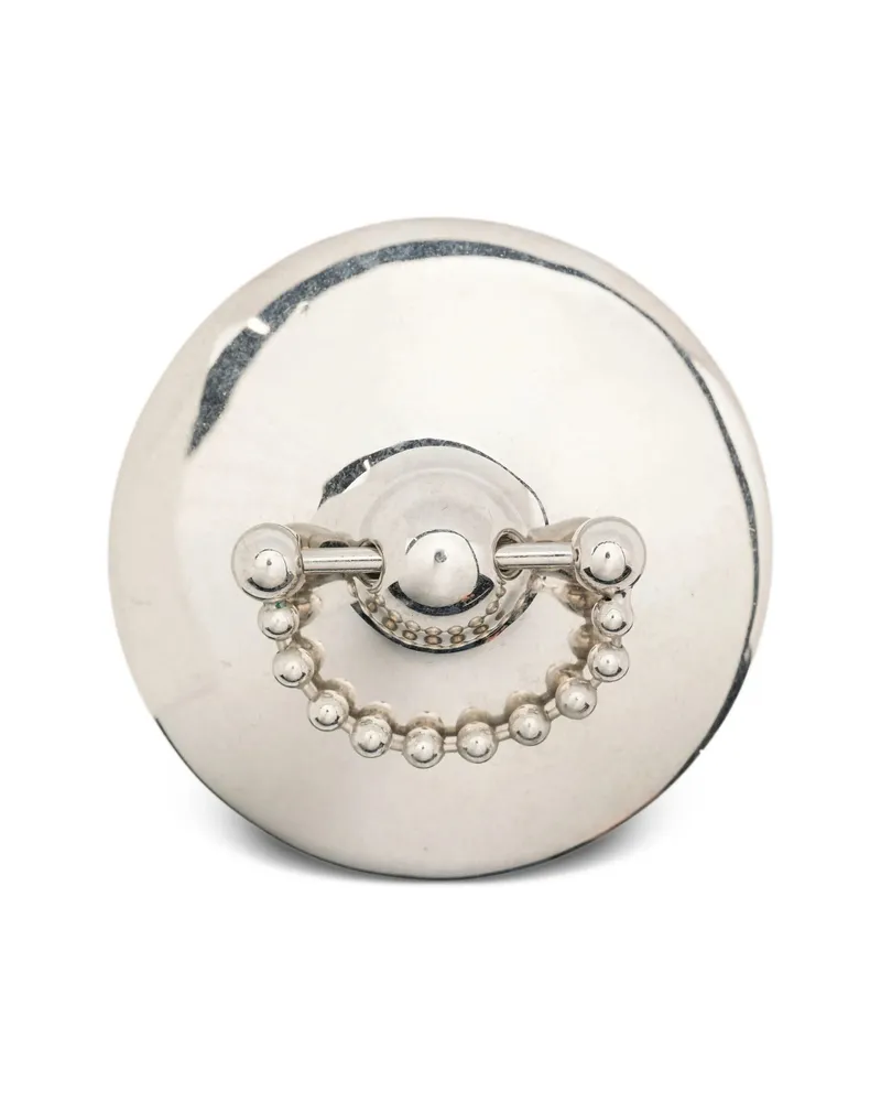 PANCONESI Lamina Barbell Brooch Silver
