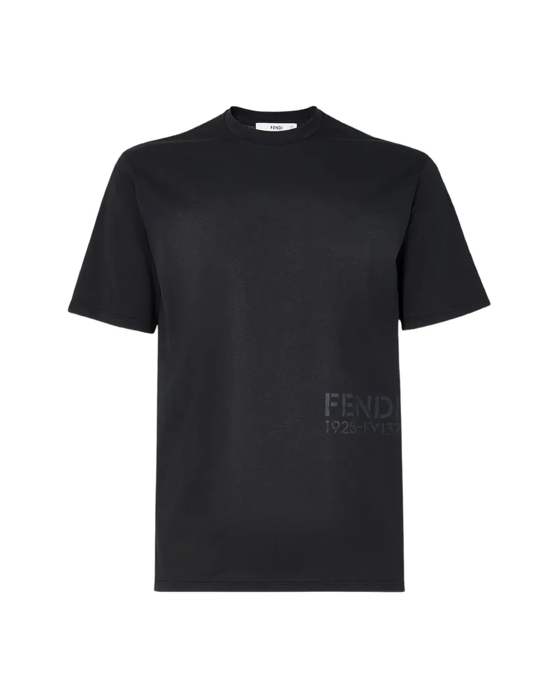 Fendi Black Cotton T-shirt Black
