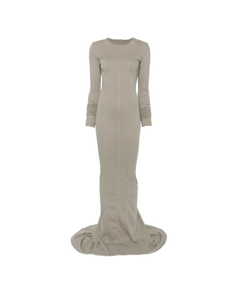 DRKSHDW by Rick Owens Exposed-seam Long-sleeved Maxi Dress Green