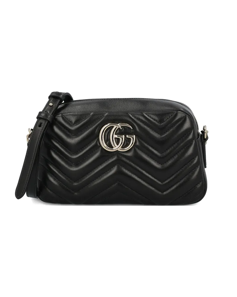 Gucci GG-Marmont Logo-plaque Cross-body Bag Black