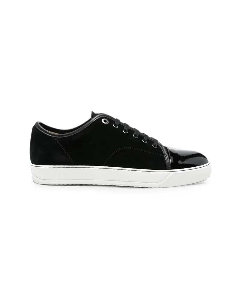Lanvin DBB1 Patent-toe Suede Sneakers Black