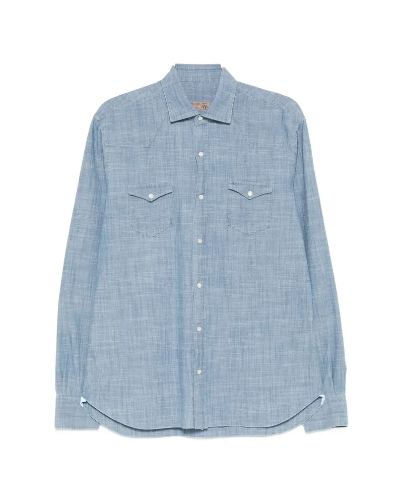 BARBA Dandy Life Chest-pocket Shirt Blue