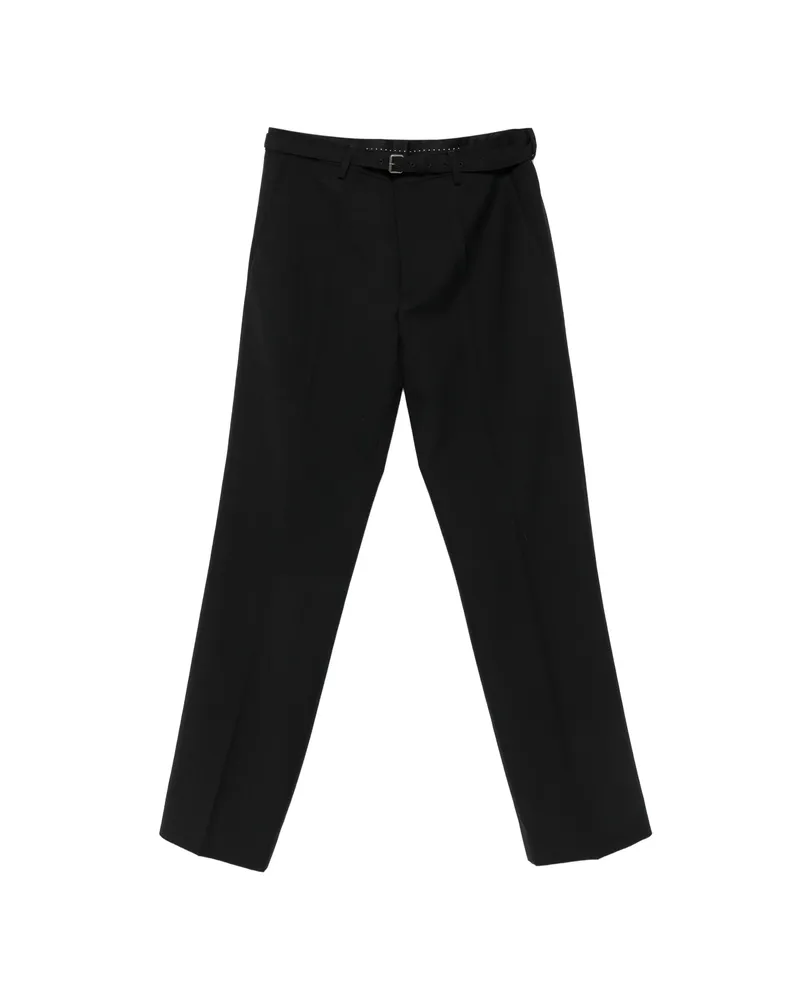 Dries van Noten Pleated Straight-leg Trousers Black