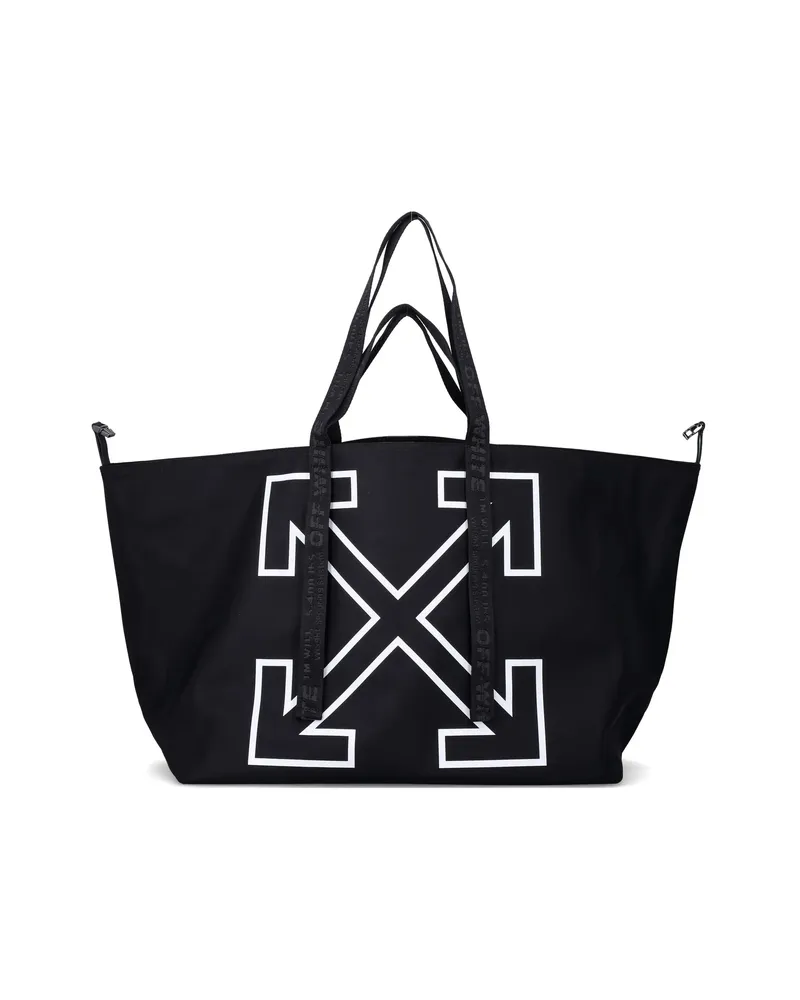 OFF-WHITE Heritage Day Off Arrow Tote Bag Black