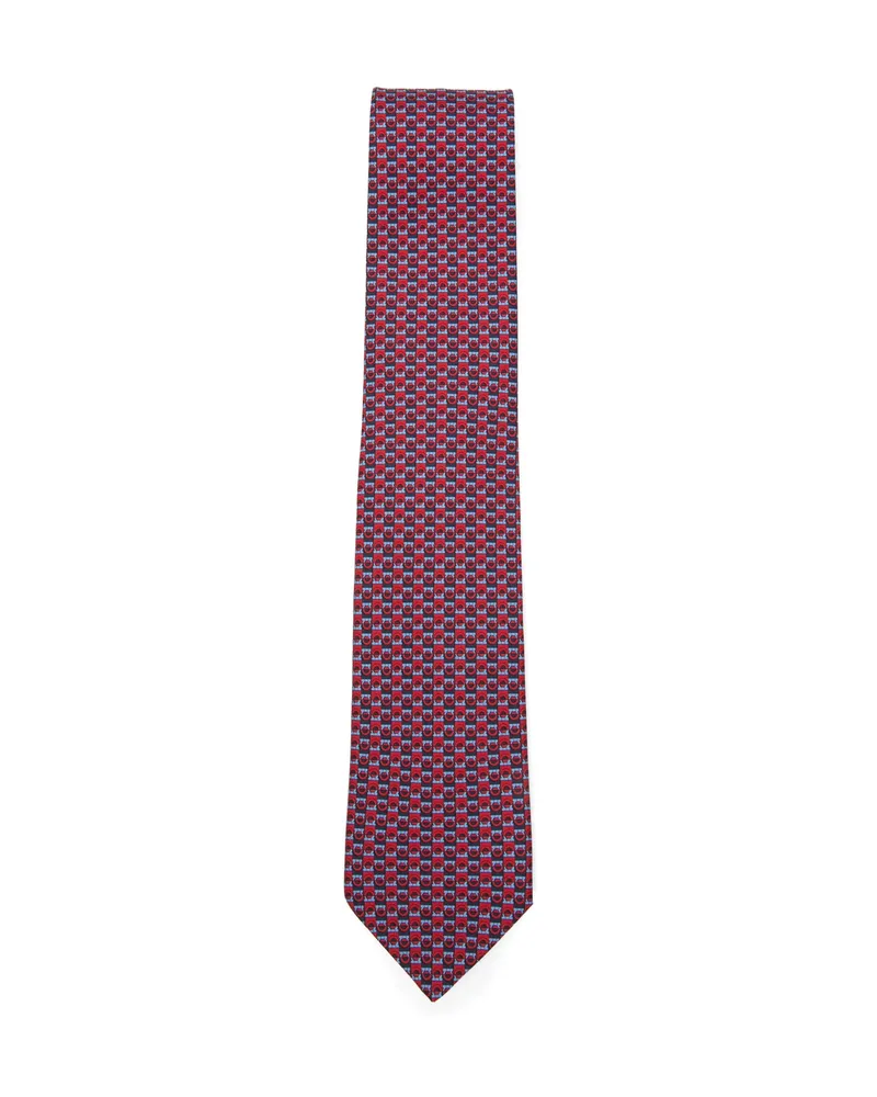 Ferragamo Patterned Tie Red