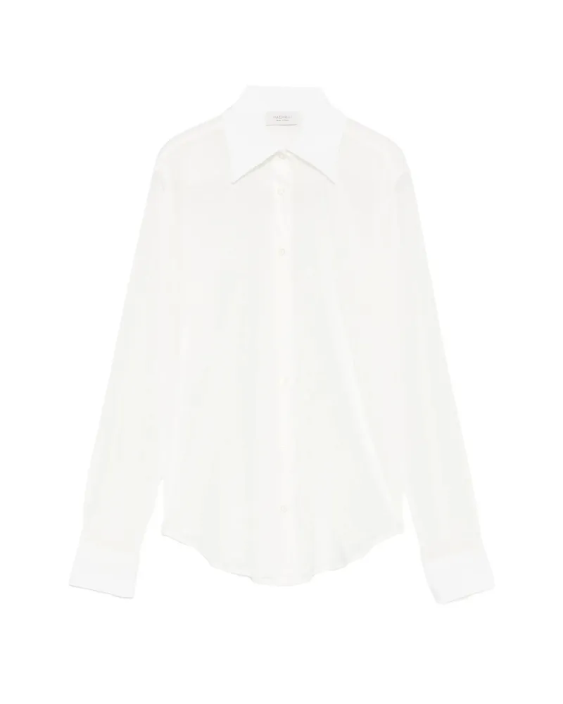 MAZZARELLI Gea Curved-hem Shirt White