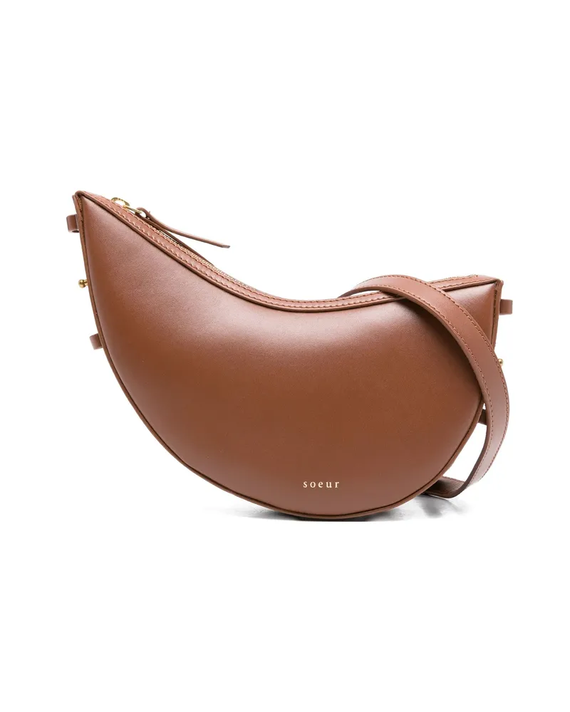 Soeur Small Wino Leather Shoulder Bag Brown