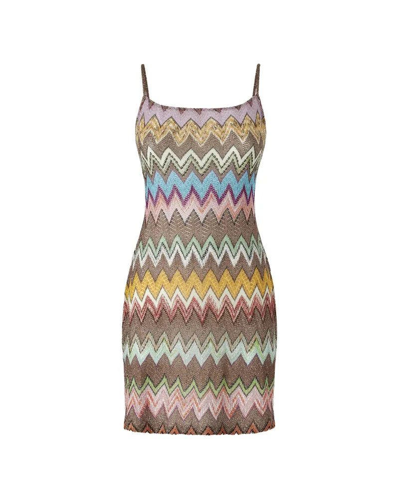 Missoni Zigzag-pattern Mini Dress Brown