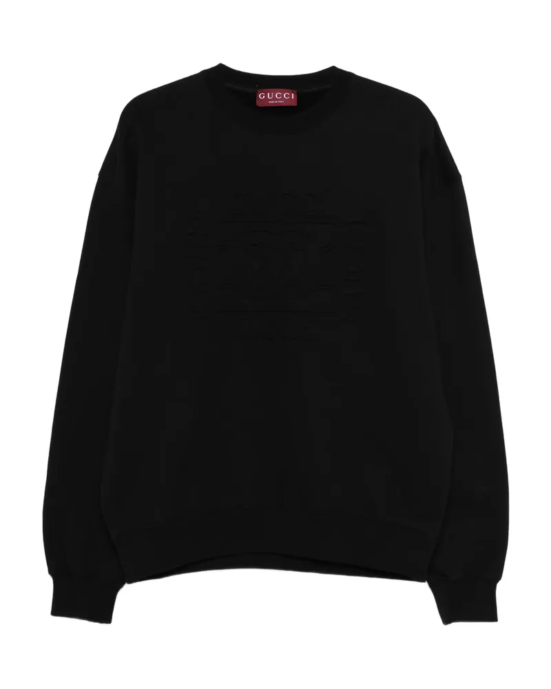 Gucci Logo Crew-neck Sweatshirt Black