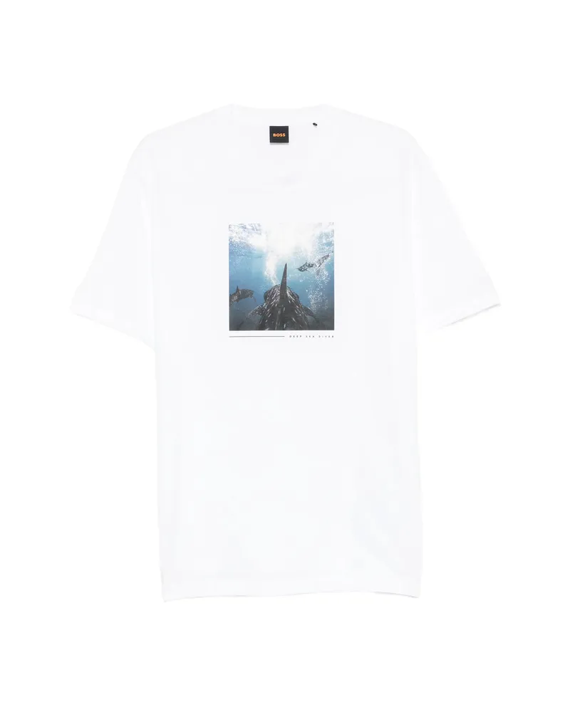 HUGO BOSS Print-detail T-shirt White