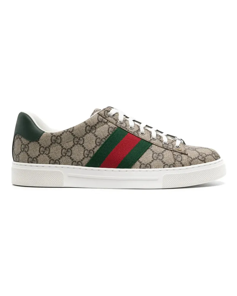 Gucci Ace GG Supreme Canvas Sneakers Neutrals