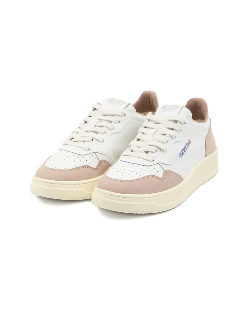 AUTRY Medalist Suede-panel Low-top Sneakers White