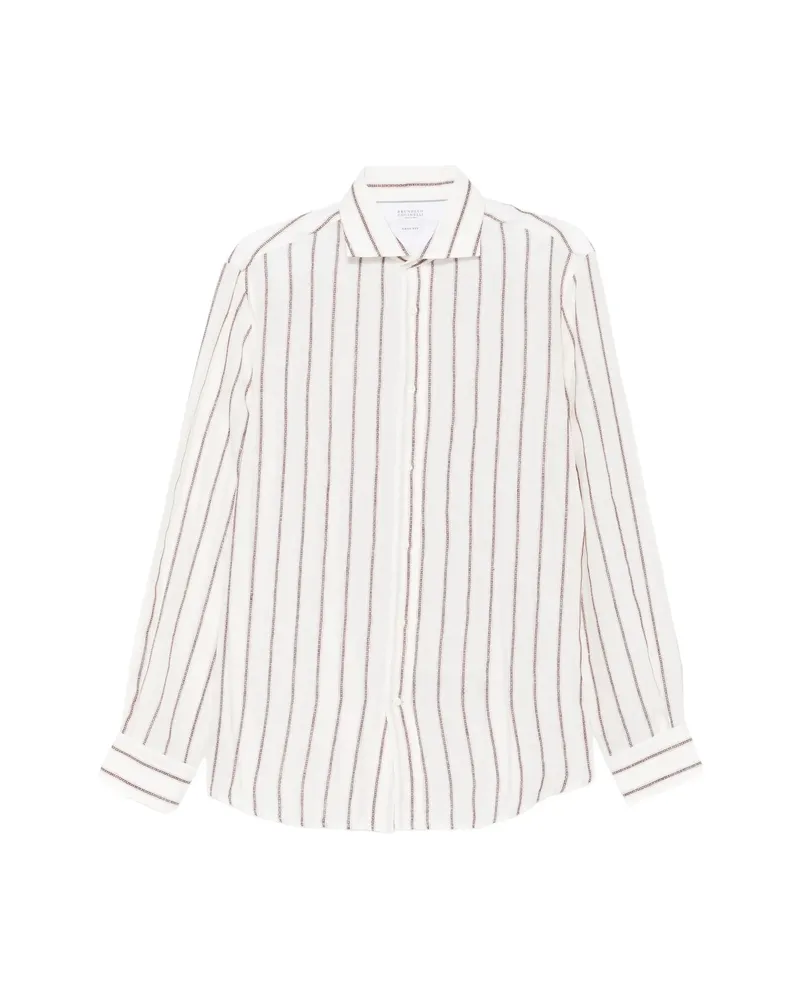 Brunello Cucinelli Striped Shirt Neutrals