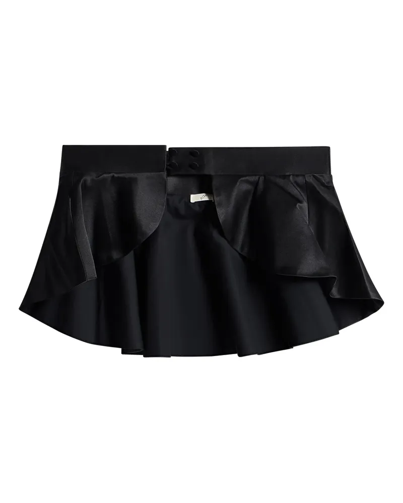 BITE Studios Ruffled Satin Belt Black