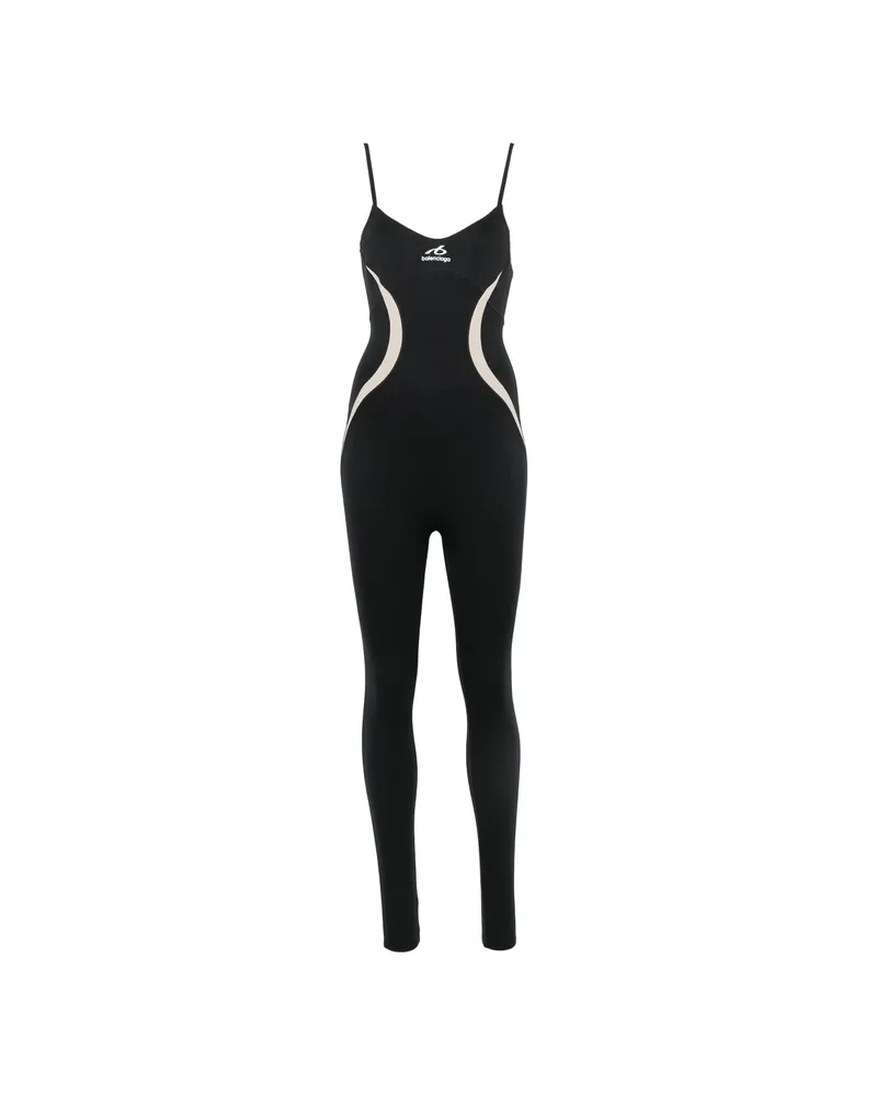 Balenciaga Logo-print Jumpsuit Black