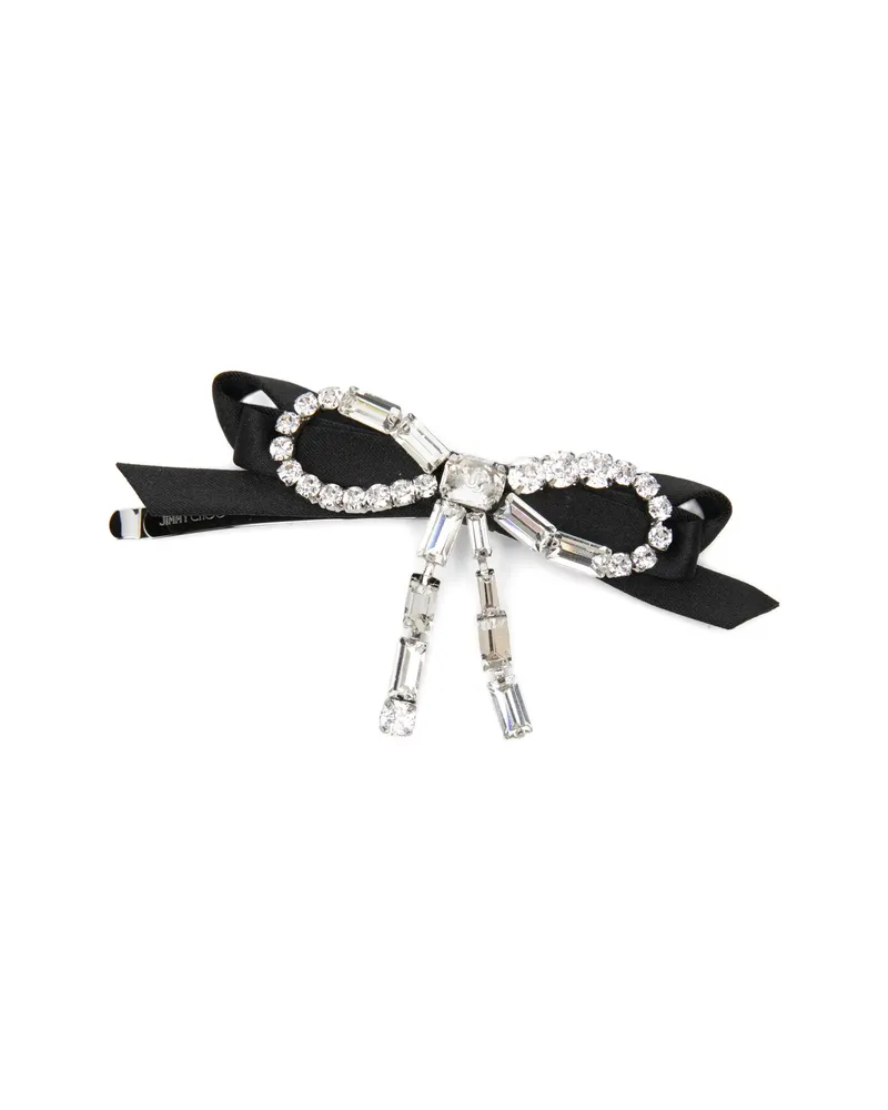 Jimmy Choo Crystal-bow Hair Clip Black