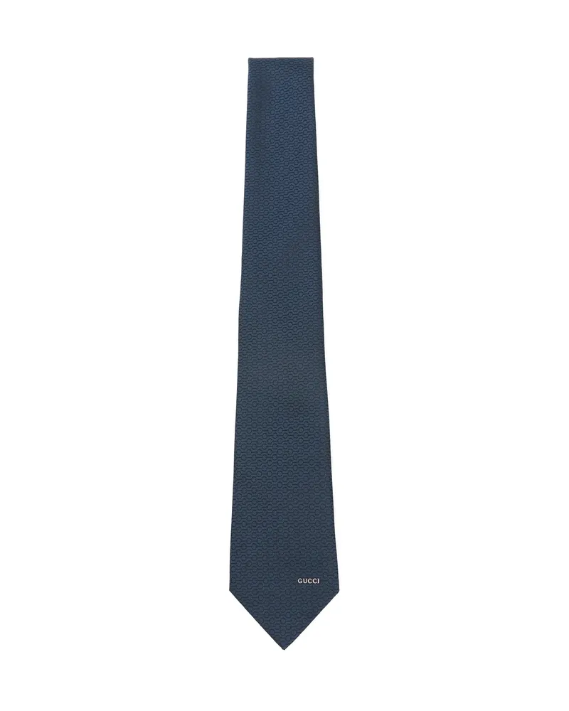 Gucci Patterned Tie Blue