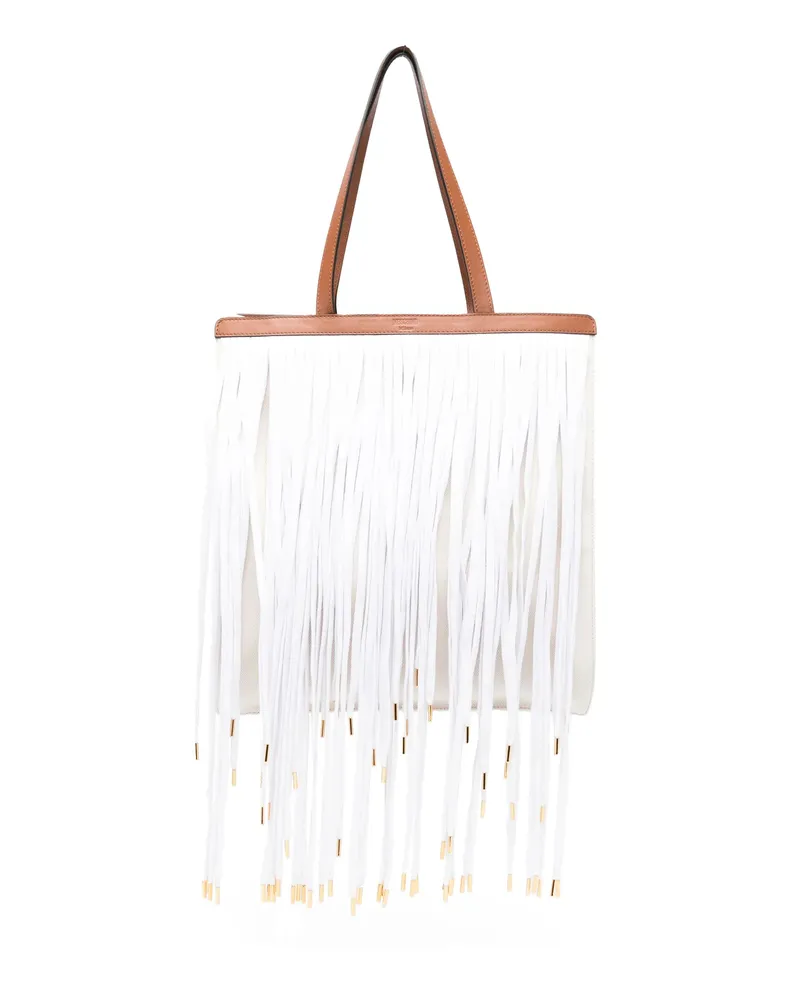 Moschino Fringe-detailed Tote Bag Neutrals