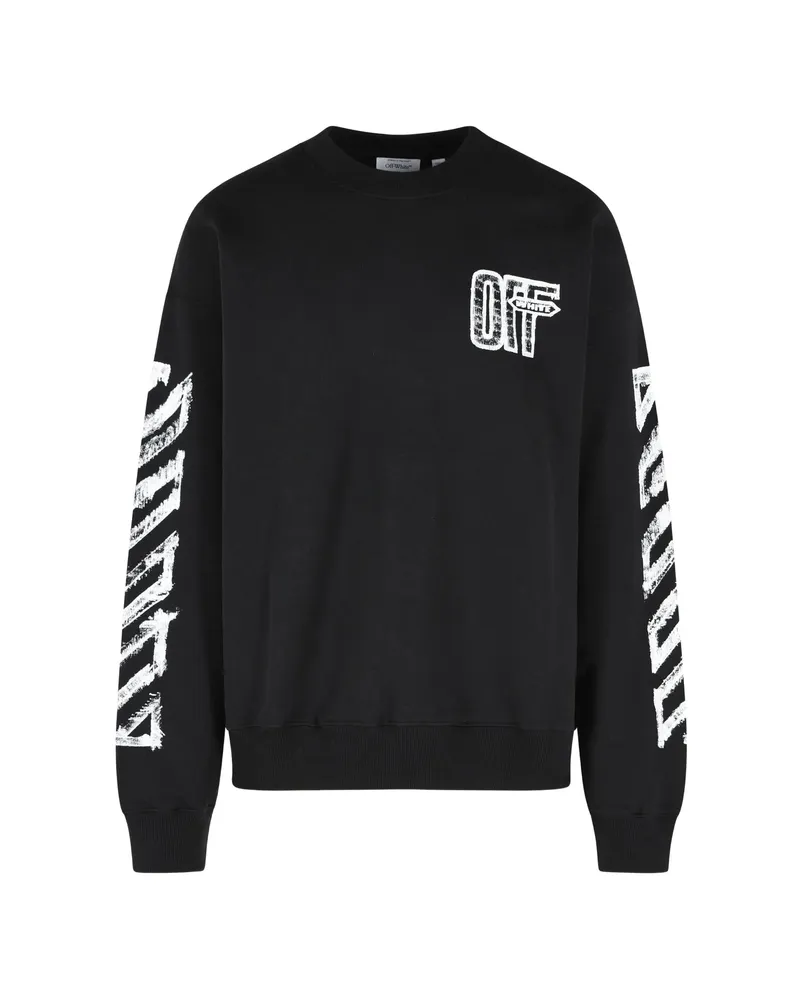 OFF-WHITE Off-white Motion Arrow Skate Crewneck Sweatshirt Black