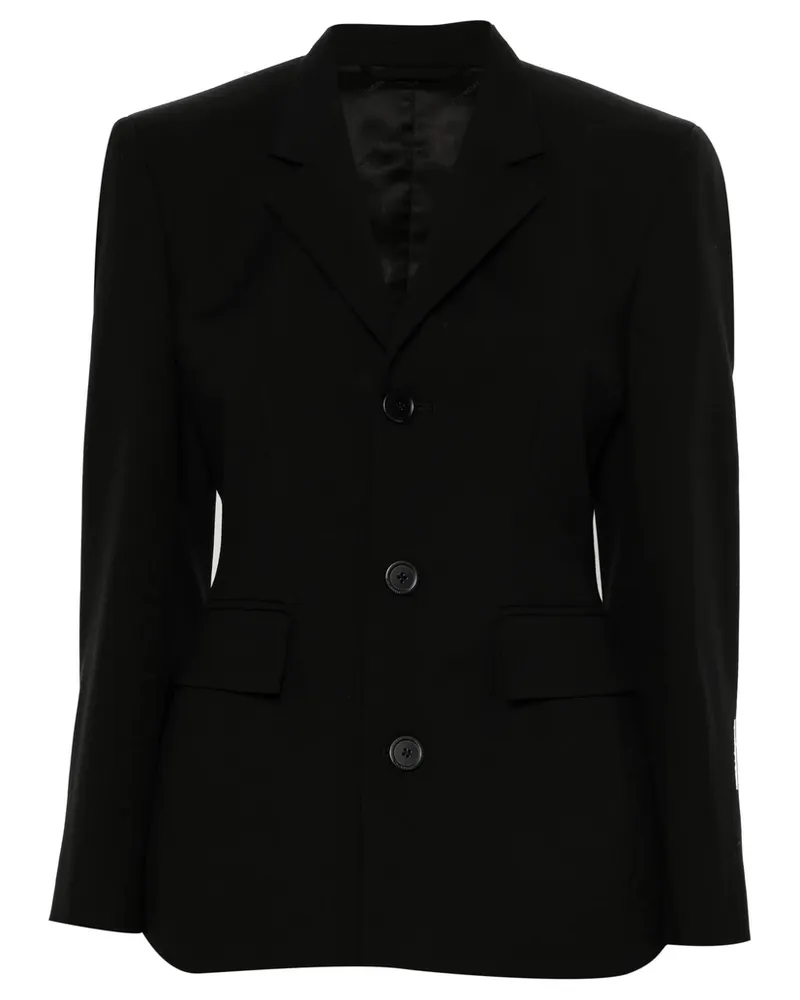 Balenciaga Single-breasted Wool Blazer Black