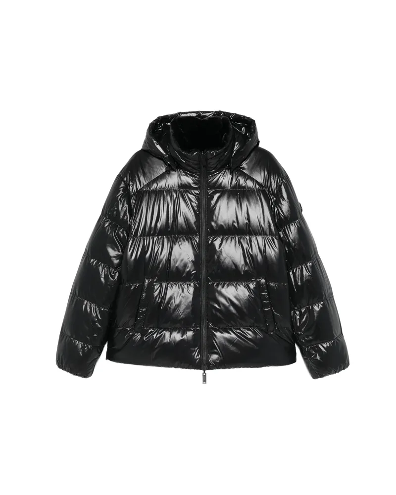 Moose Knuckles Quilted Hooded Jacket Black