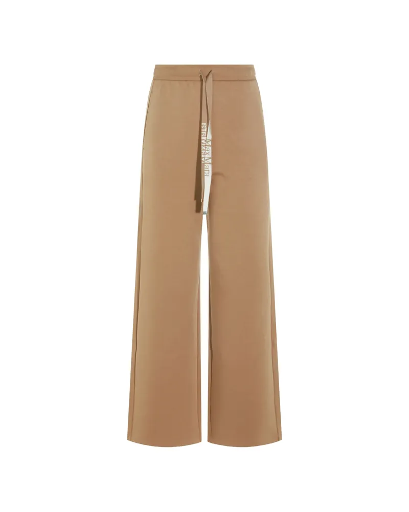 Max Mara Logo-drawstring Track Pants Neutrals