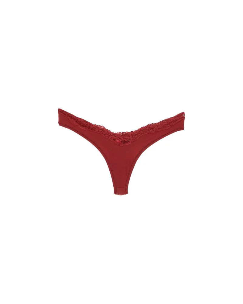 SKIMS Lace-trim Thong Red