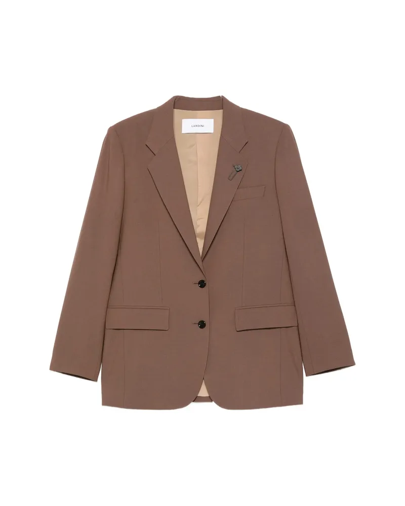 LARDINI Button-fastening Flap-pocket Blazer Brown