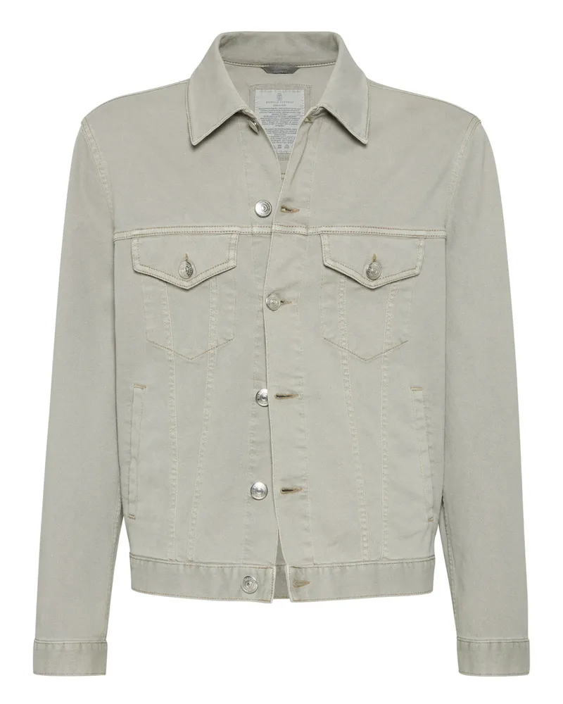 Brunello Cucinelli Shirt Denim Jacket Grey
