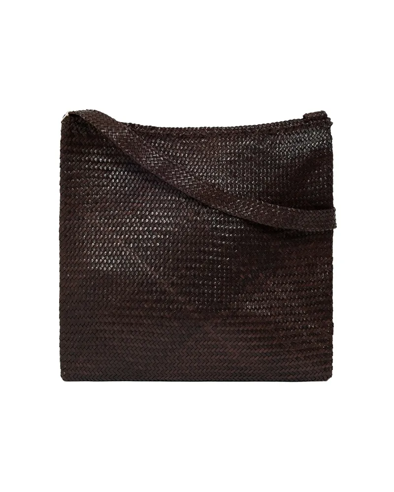 Dragon Diffusion Leather Shoulder Bag Brown