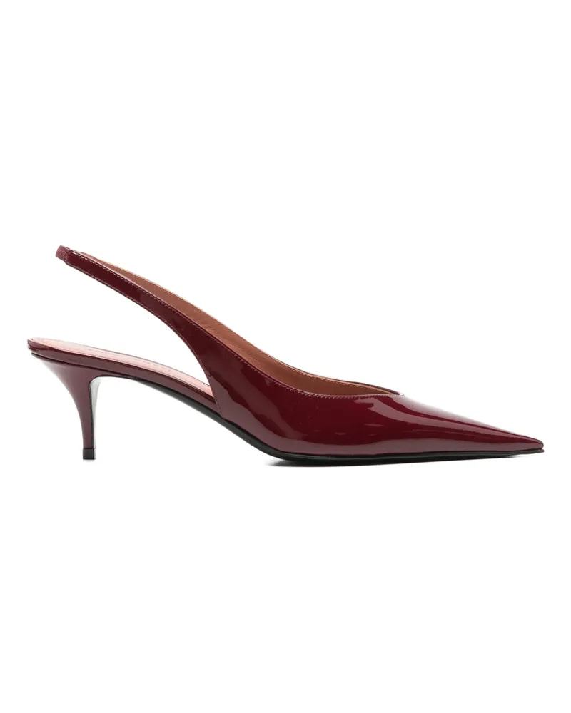 Amina Muaddi 55mm Anok Sling Pointed Pumps Red