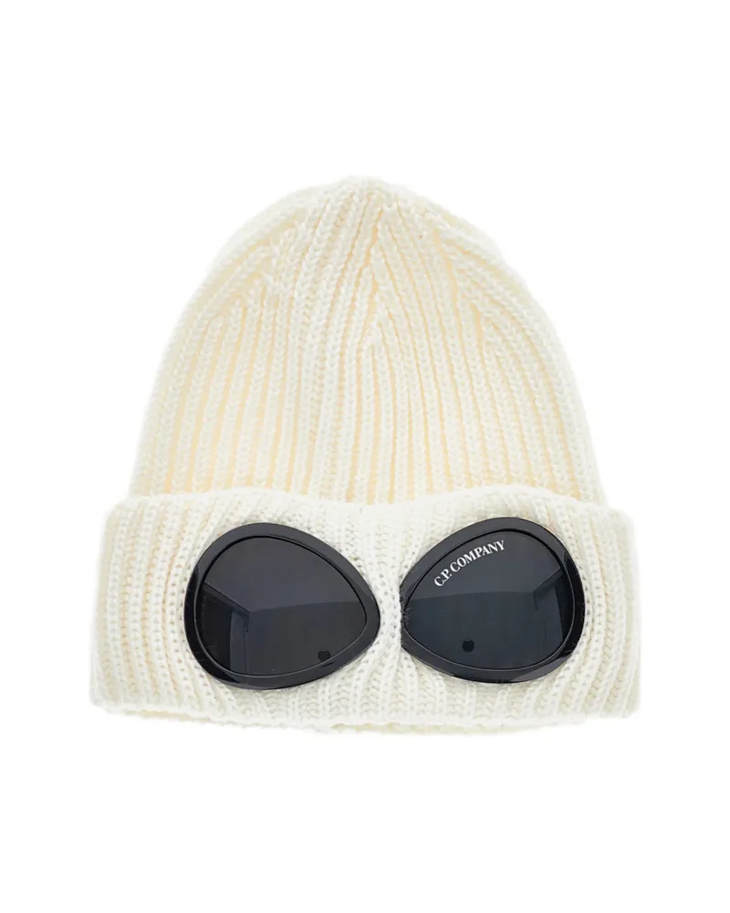 C.P. Company C. p. Company U16 Goggle-detail Ribbed Beanie Neutrals