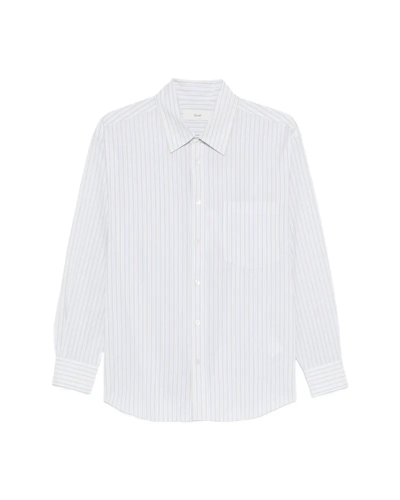 Dunst Striped-pattern Chest-pocket Shirt White