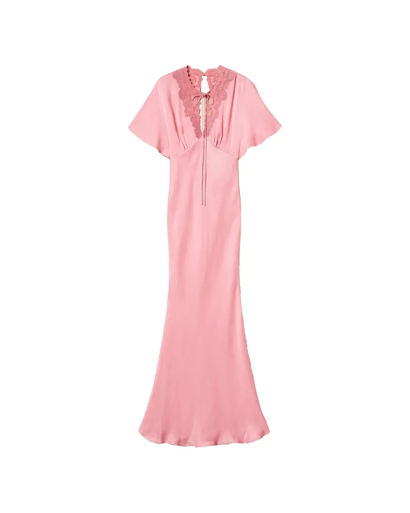 Twin-Set Short-sleeve Maxi Dress Pink