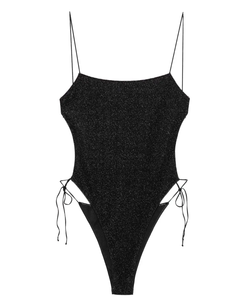 Oséree Tie Closure Swimsuit Black