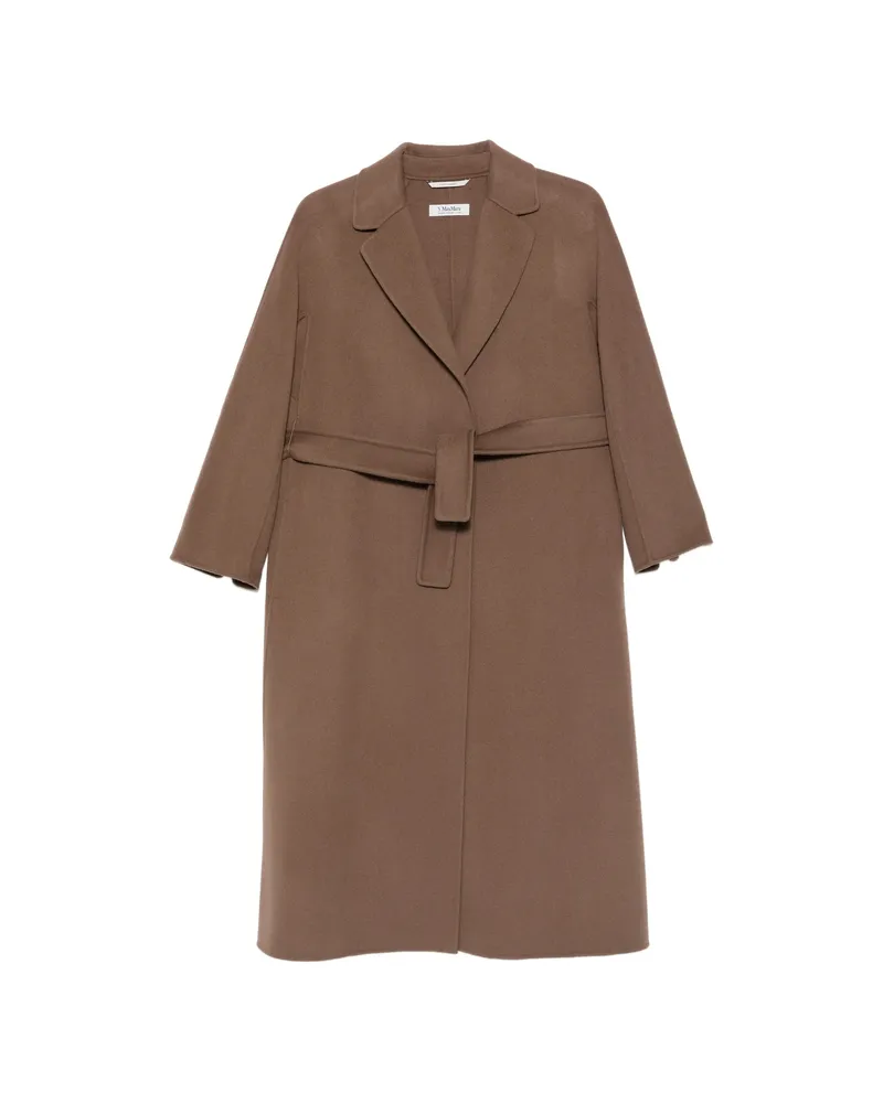 Max Mara Esturia Belted Notch-lapels Coat Brown