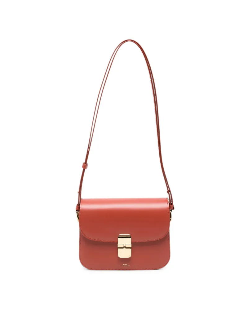 A.P.C. A. p.c. Grace Leather Shoulder Bag Orange