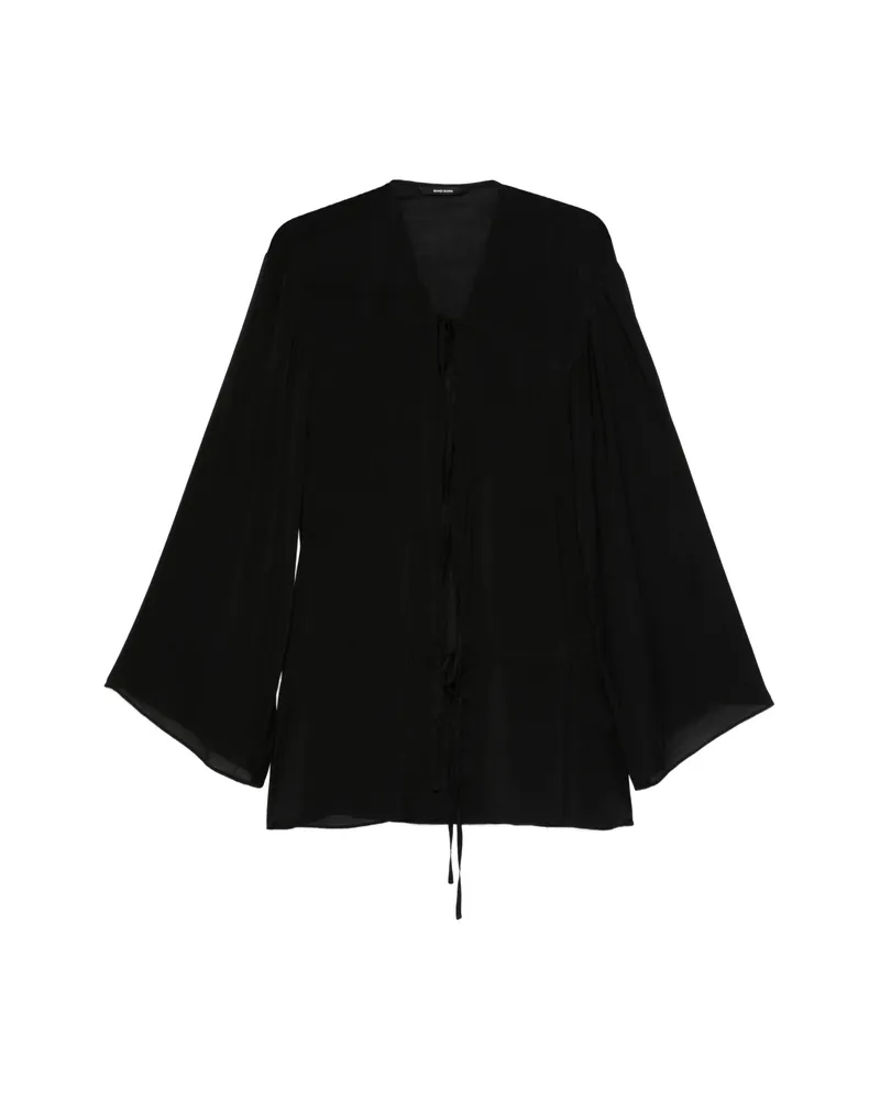 BONDI BORN Tie-detail Cover-up Black