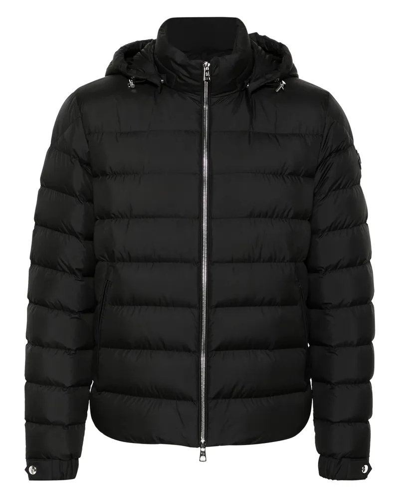 Moncler Hooded Quilted Jacket Black