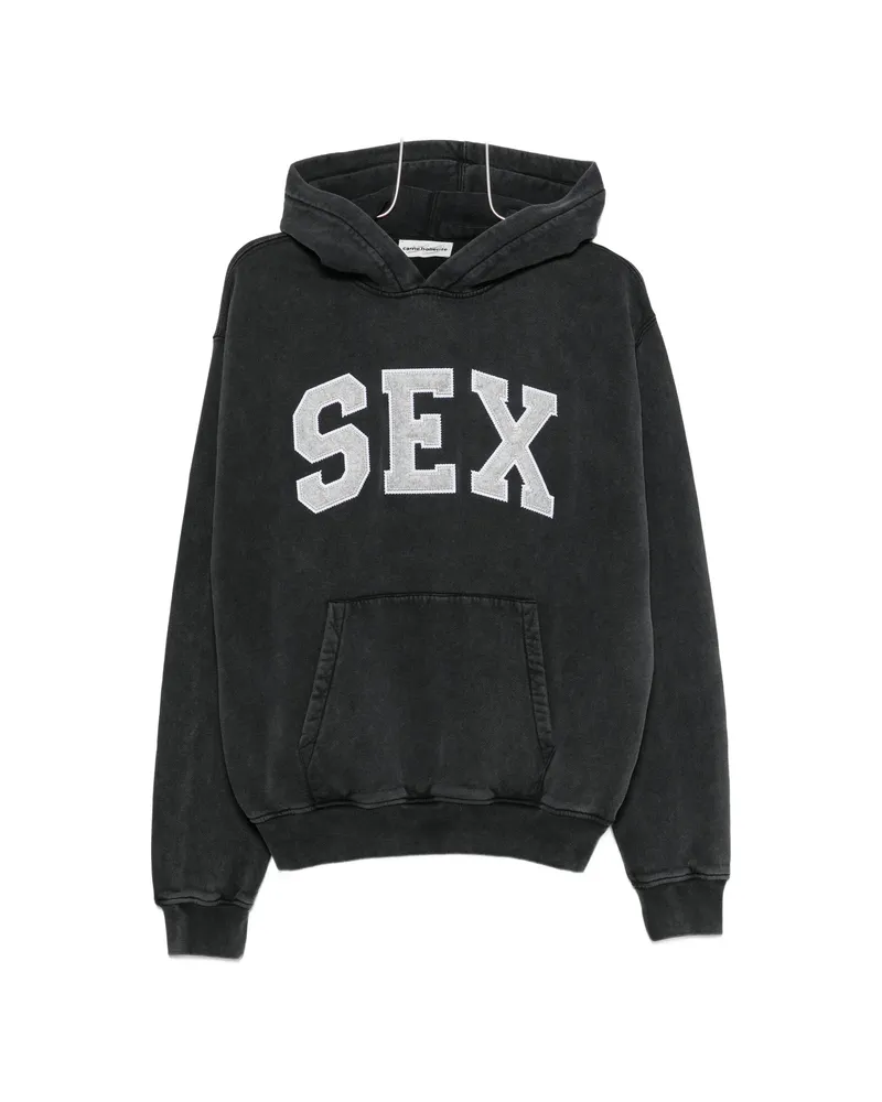 Carne Bollente The Sex Faded-effect Hoodie Black