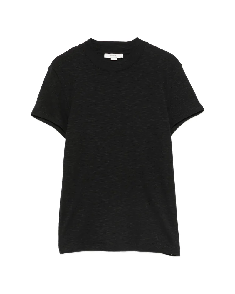 Vince Short-sleeve Mock-neck T-shirt Black
