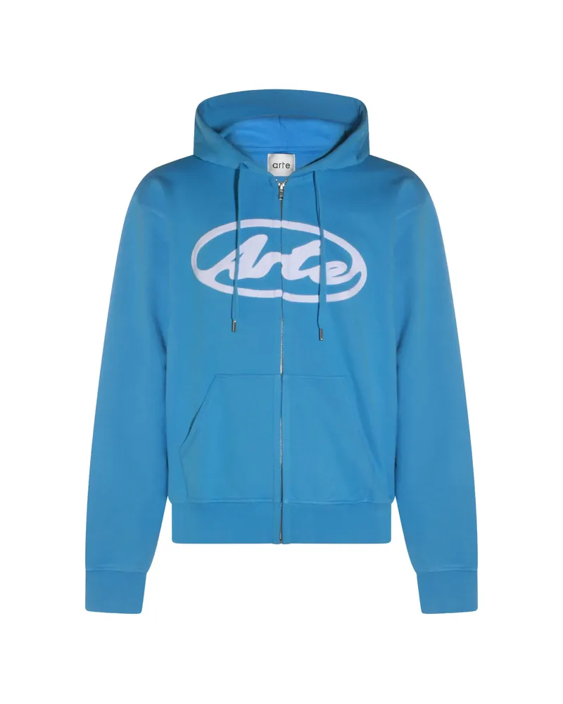 Arte Antwerp Circle Logo Zip-up Hoodie Blue
