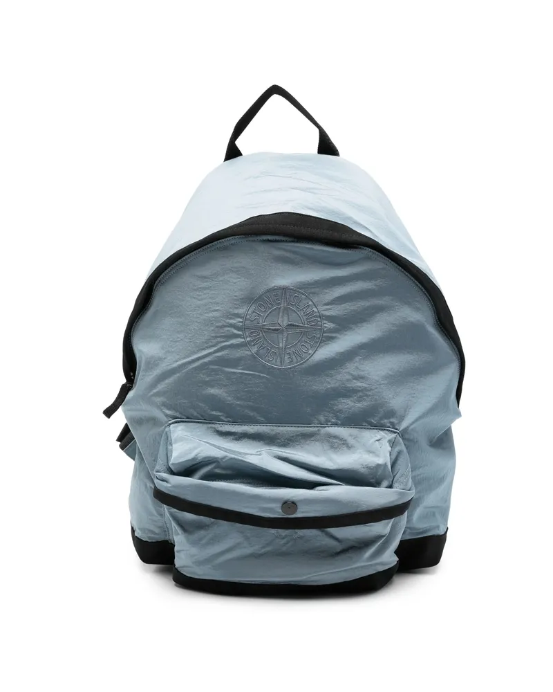 Stone Island Logo Backpack Blue