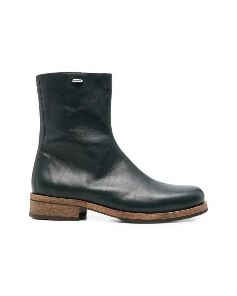 Our Legacy Camion Leather Boots Blue