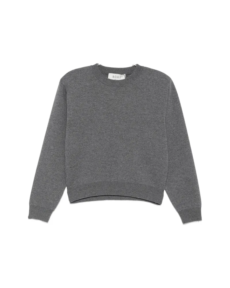 Róhe Ribbed-trim Sweater Grey
