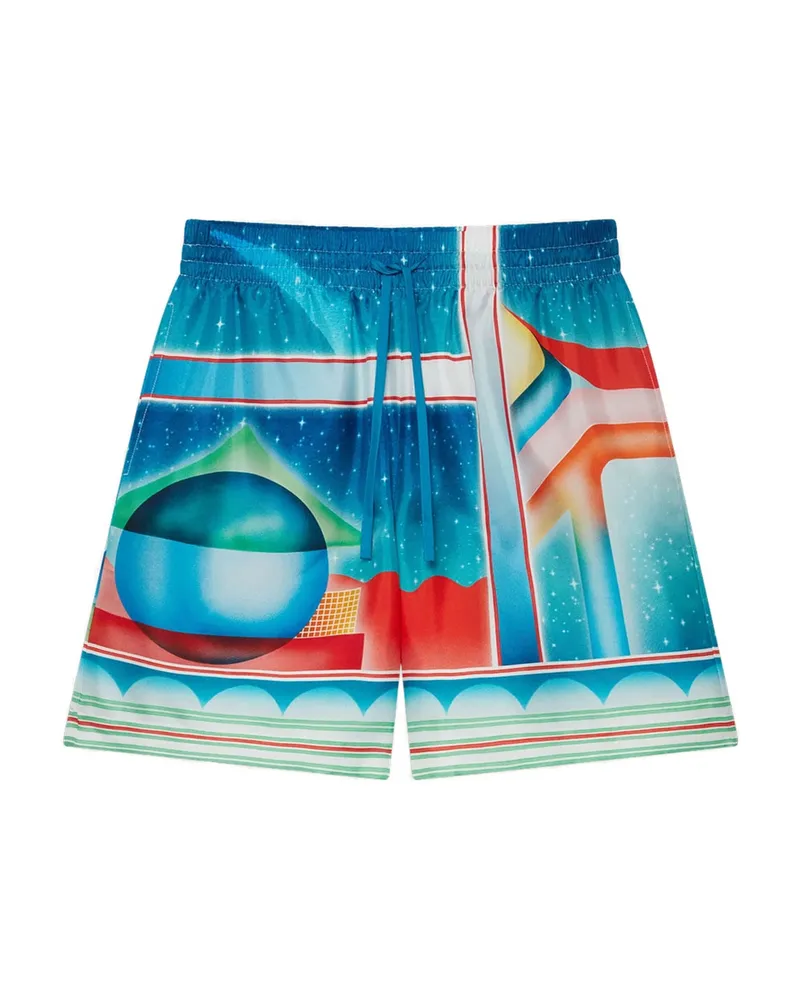 Casablanca Paris Galaxy Court Shorts Blue