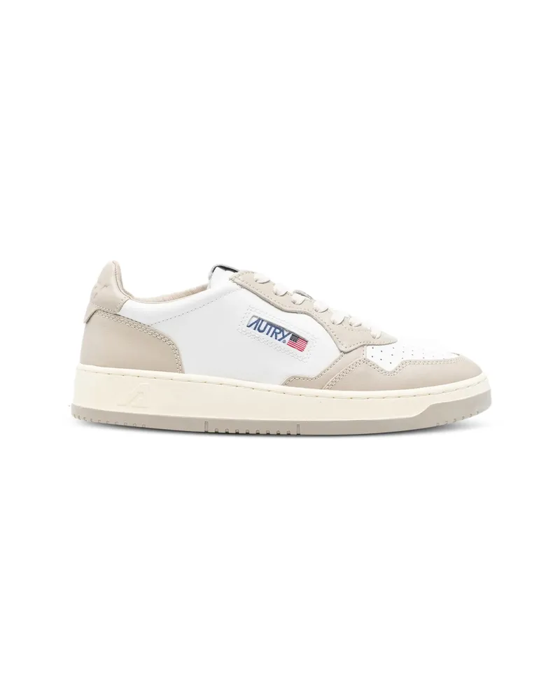 AUTRY Medalist Panelled Leather Sneakers White