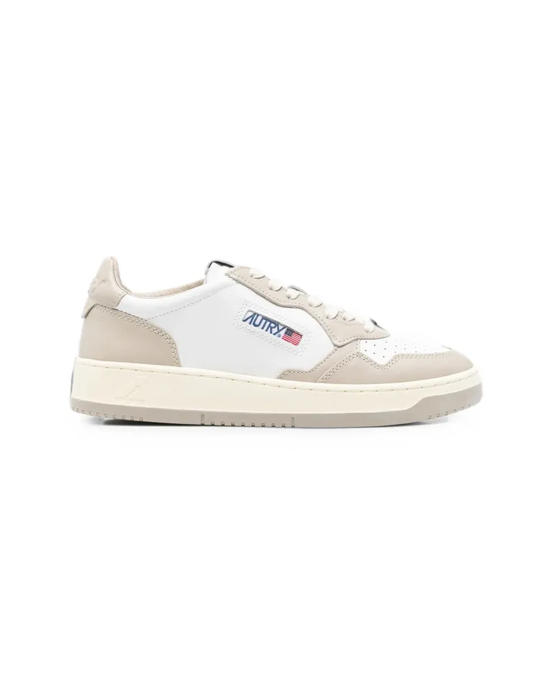 AUTRY Medalist Panelled Leather Sneakers White