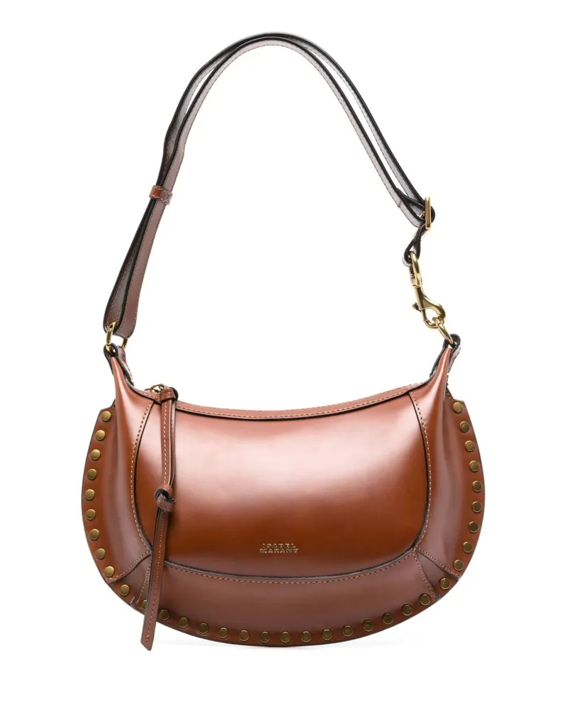 Isabel Marant Oskan Moon Leather Shoulder Bag Brown